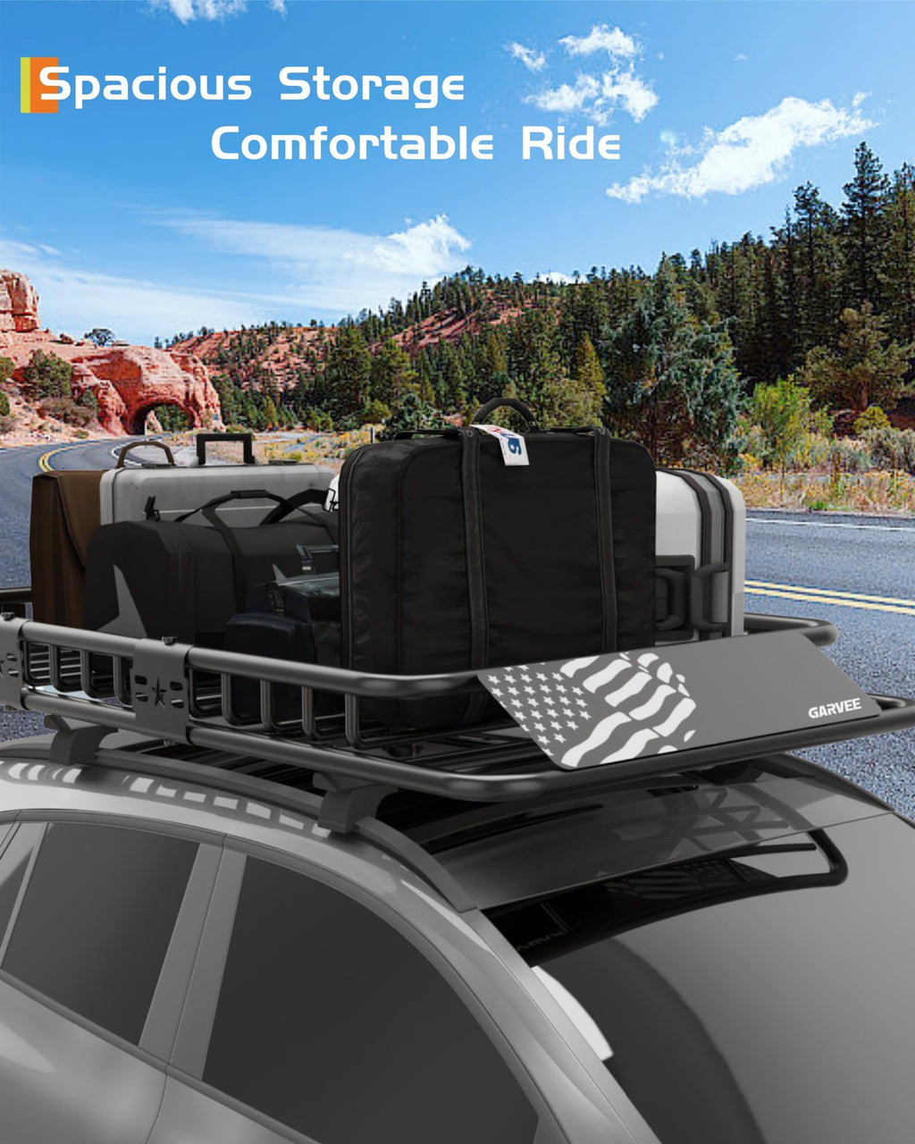 46" x 36" 200 Lbs Capacity Roof Rack Cargo Carrier Basket L115279