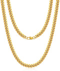 Cuban Link Chain 4mm 6mm 10mm 18K Gold Plated 316L Stainless Steel Necklace G204897