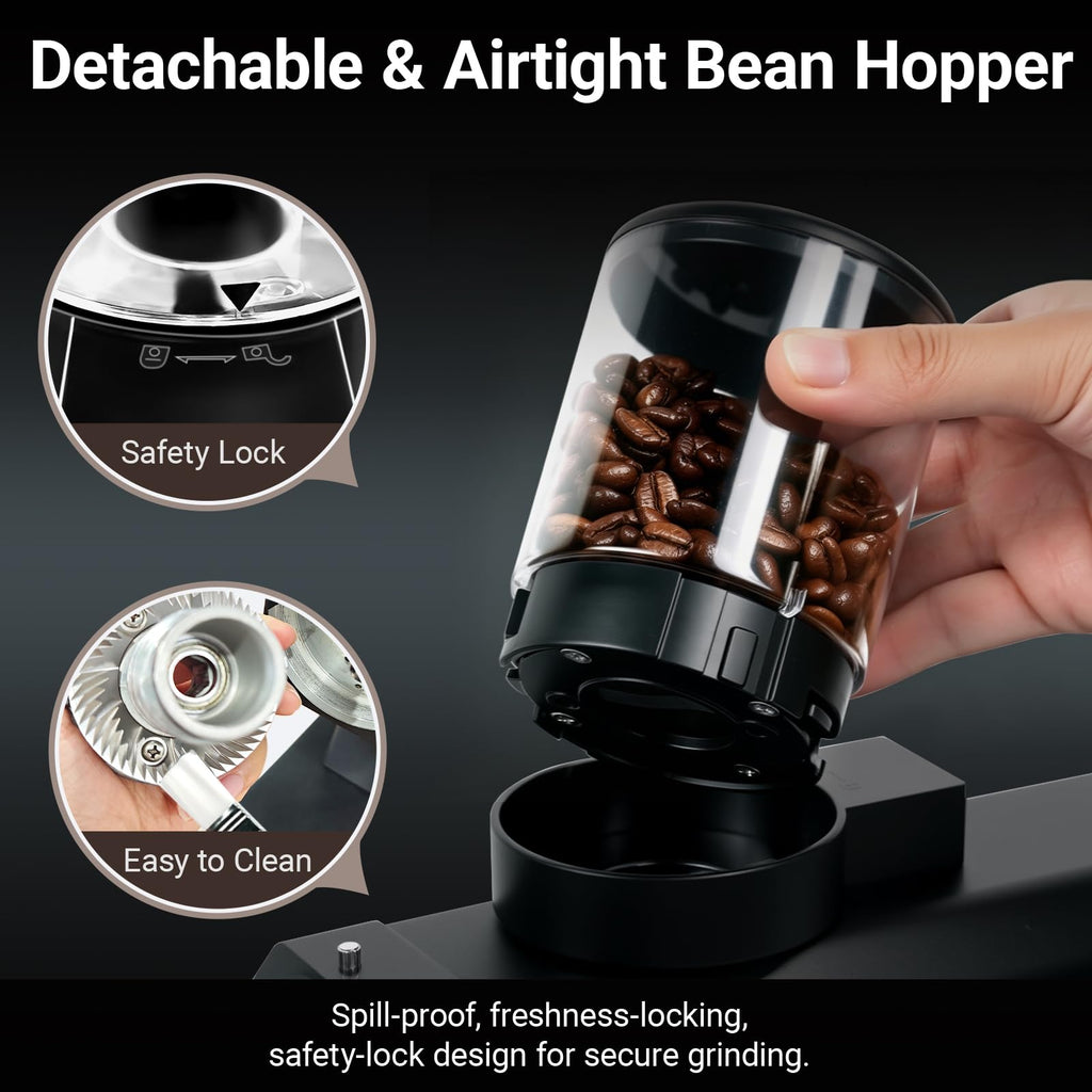 64mm Flat Burr Coffee Grinder with 35 Grind Settings J3847