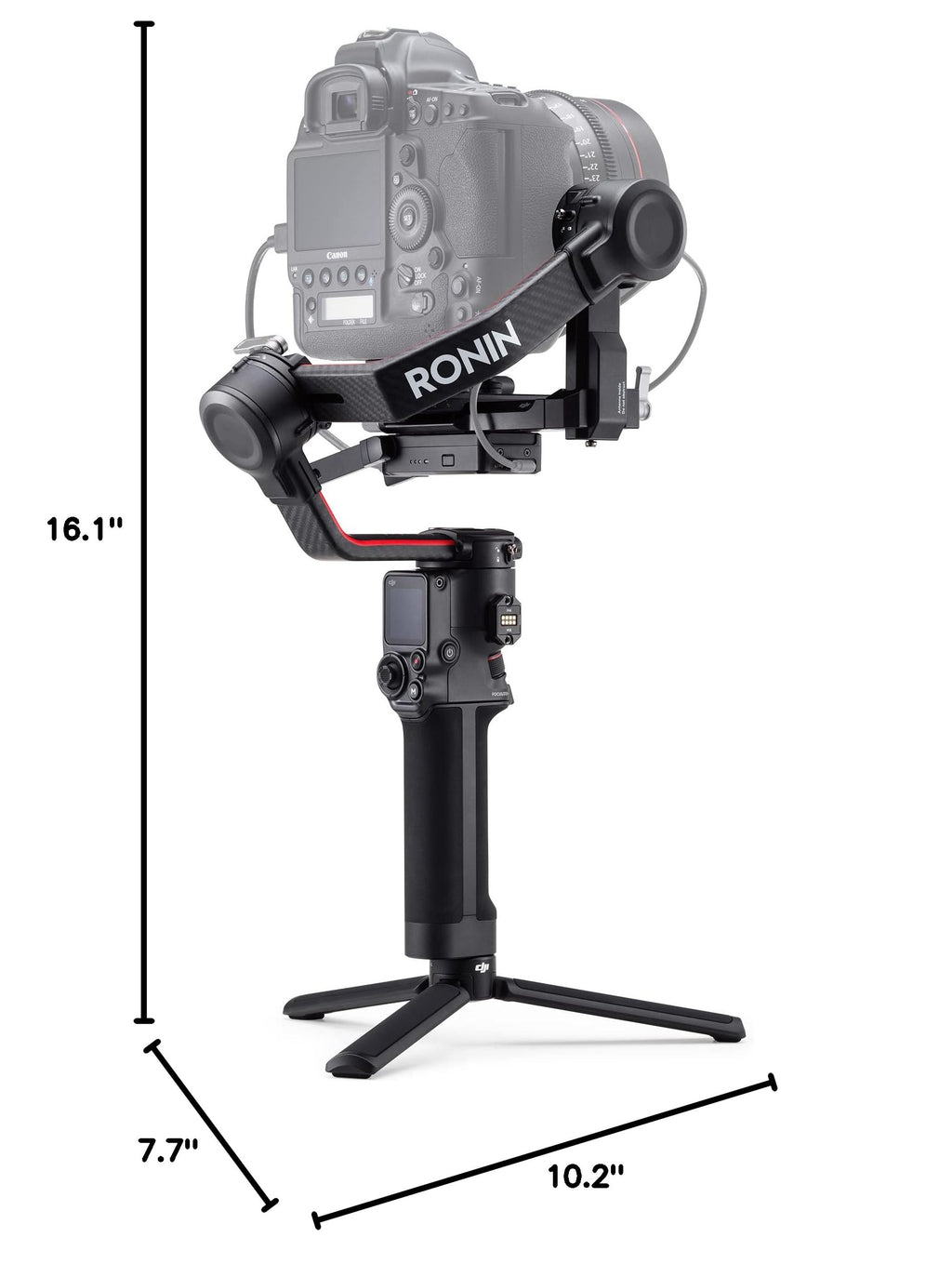 3-Axis Gimbal Stabilizer for DSLR and Mirrorless Cameras, Carbon Fiber, Black U481