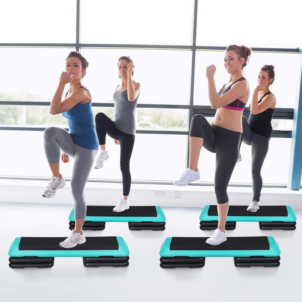 43" Adjustable Aerobic Stepper Bench with Risers I499