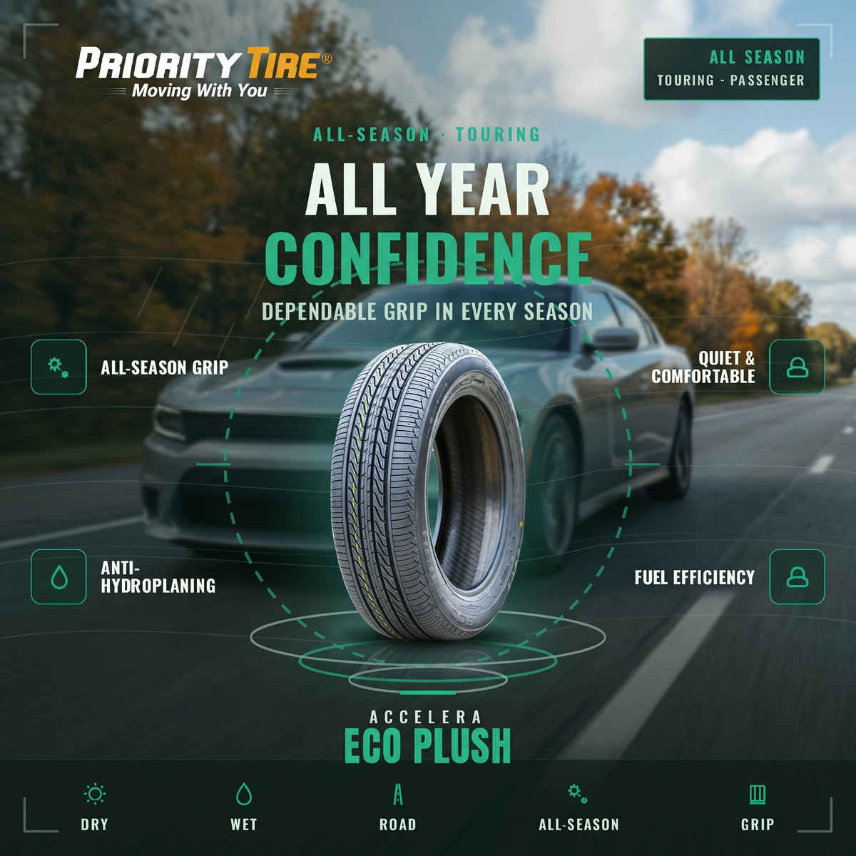 215/60R16 99V XL All Season Touring Tire Y46064