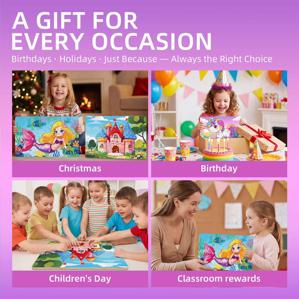 Wooden Puzzle for Toddlers Age 3-5 K701198
