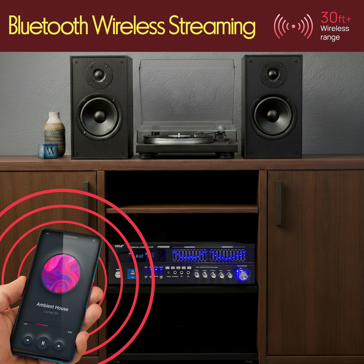 2000W 6-Channel Bluetooth Hybrid Home Amplifier Y213767