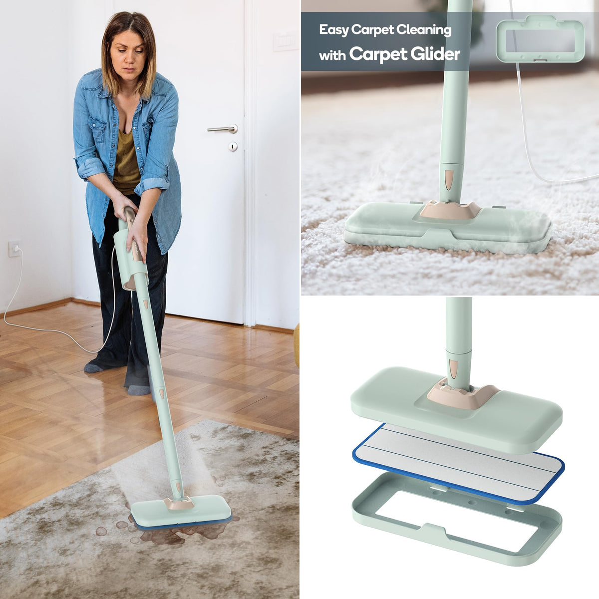 1200W Steam Mop & Handheld Cleaner G54861