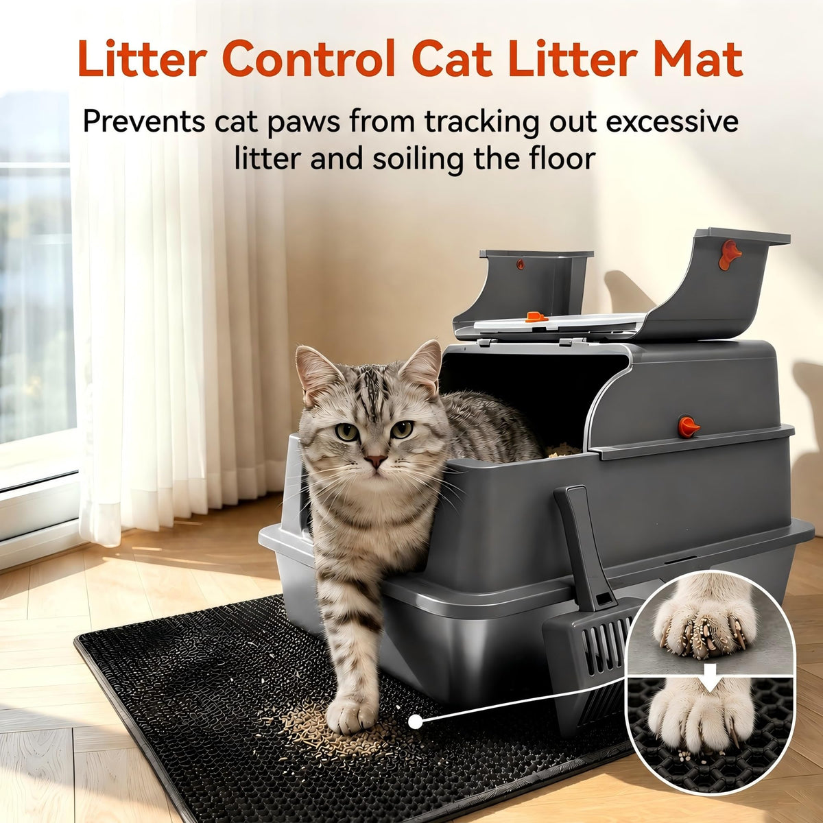 2 Pack XXXL Stainless Steel Litter Box with Lid Q1224