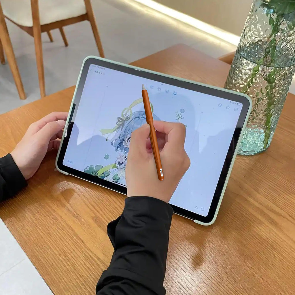 Silicone Case Cover Skin for Apple Pencil Brown Y69278