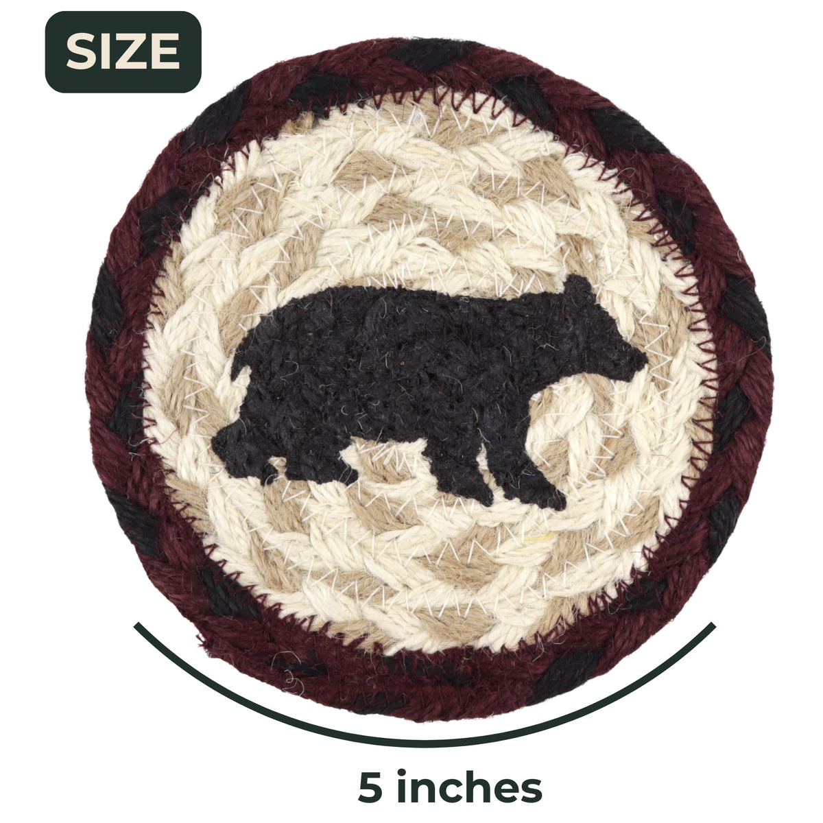 Braided Jute Woven Coaster Set of 2 Y437