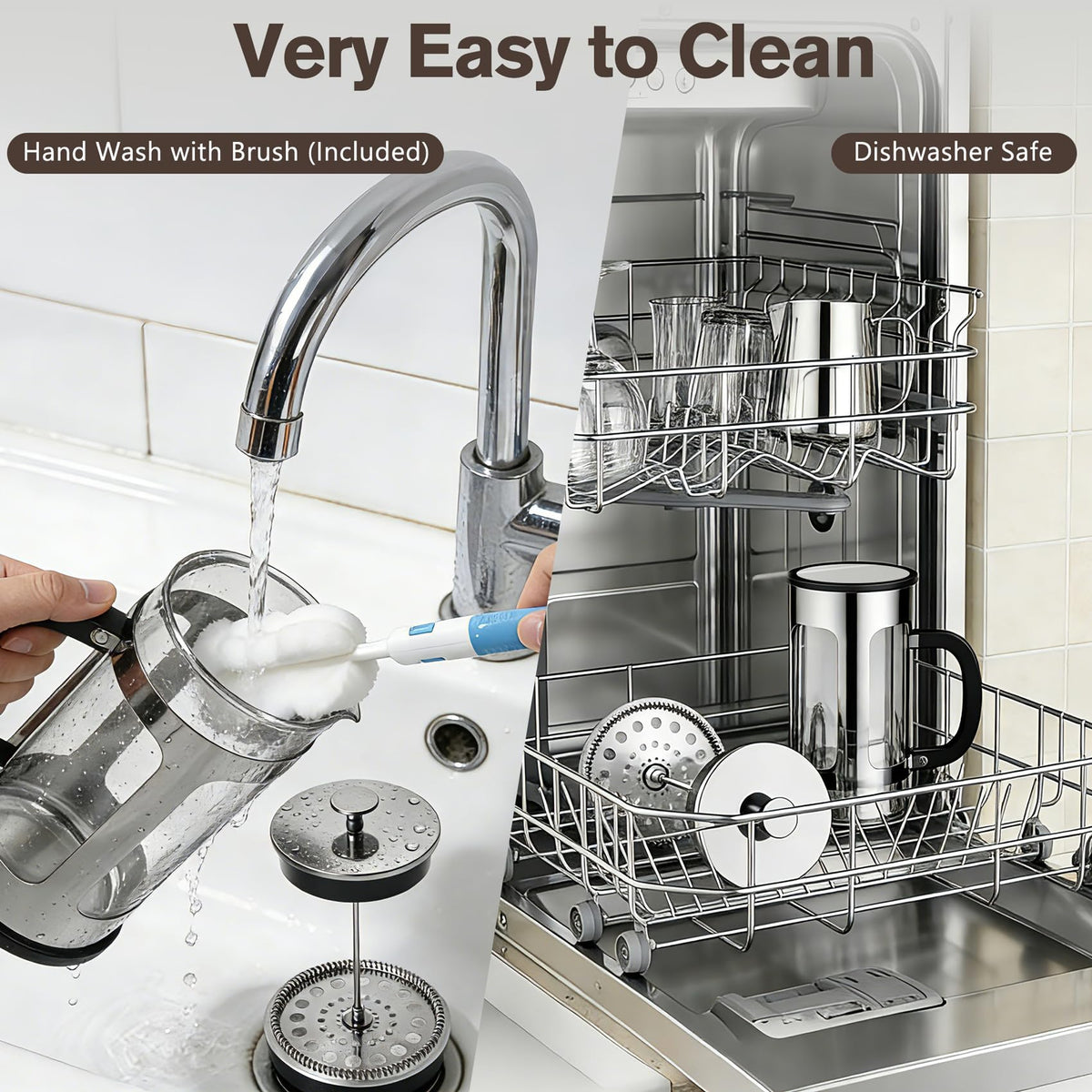 34oz Heat Resistant Glass Stainless Steel French Press Coffee Maker G728781