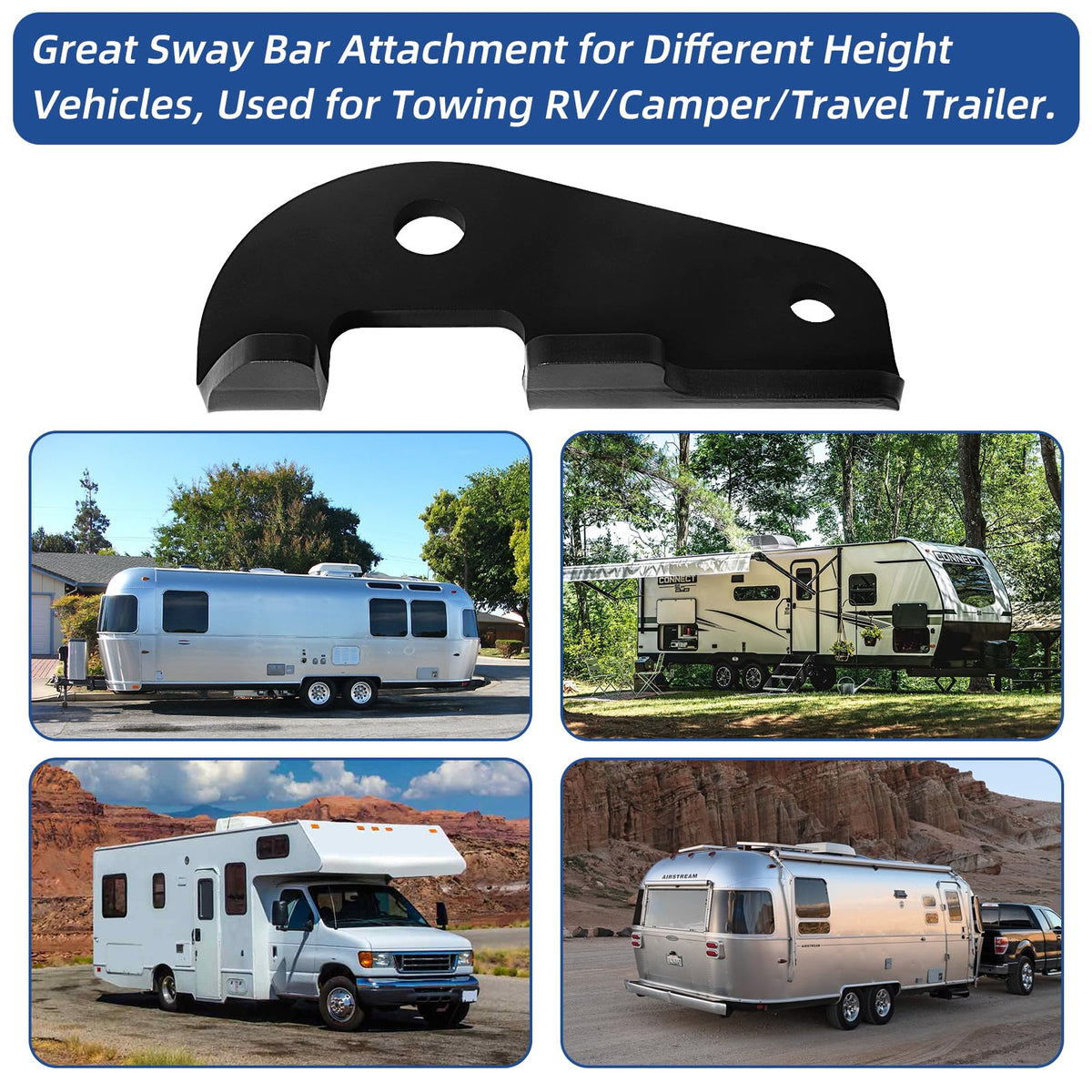 Anti Sway Trailer Hitch Ball Mount Adapter A1485