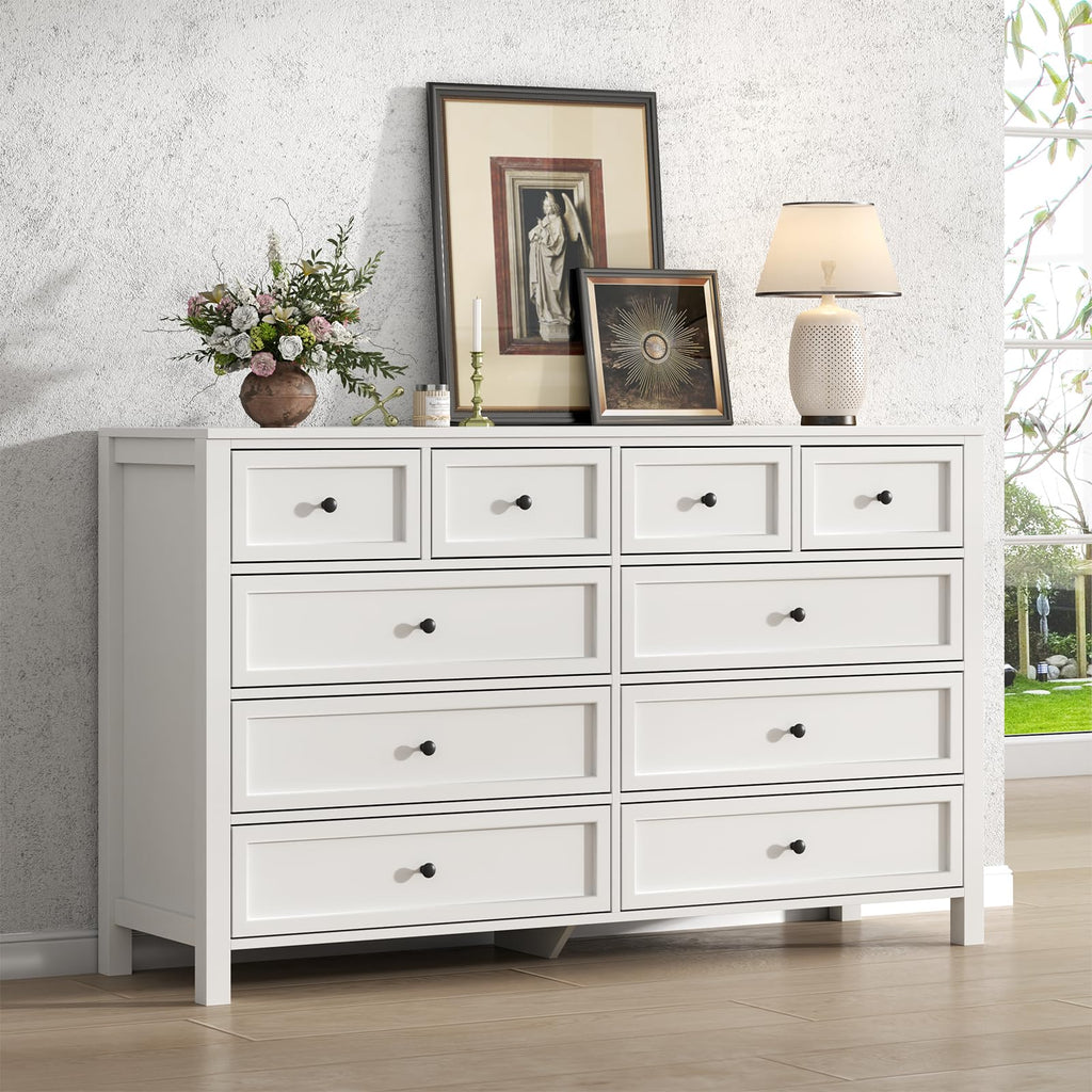 White 10 Drawers Dresser W52344