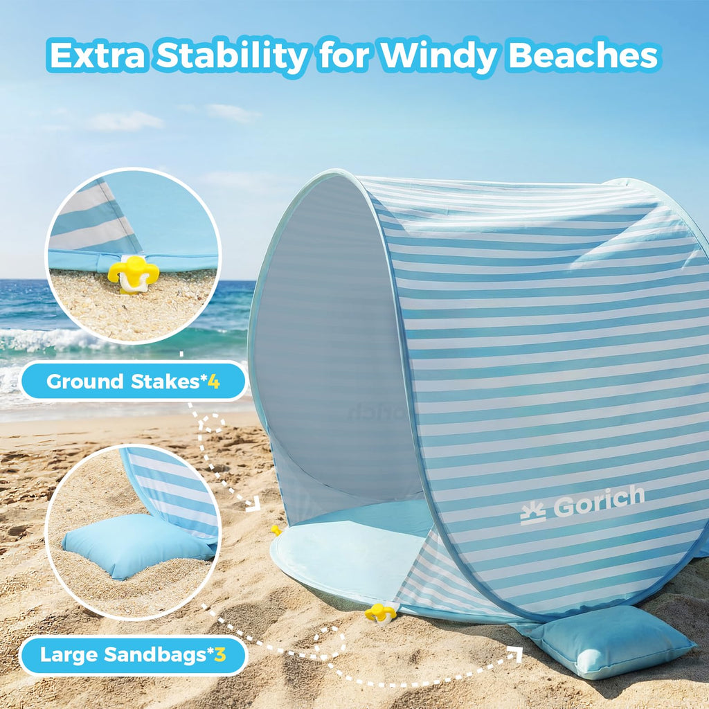 Pop Up Baby Beach Tent with UPF50+ UV Protection E6600
