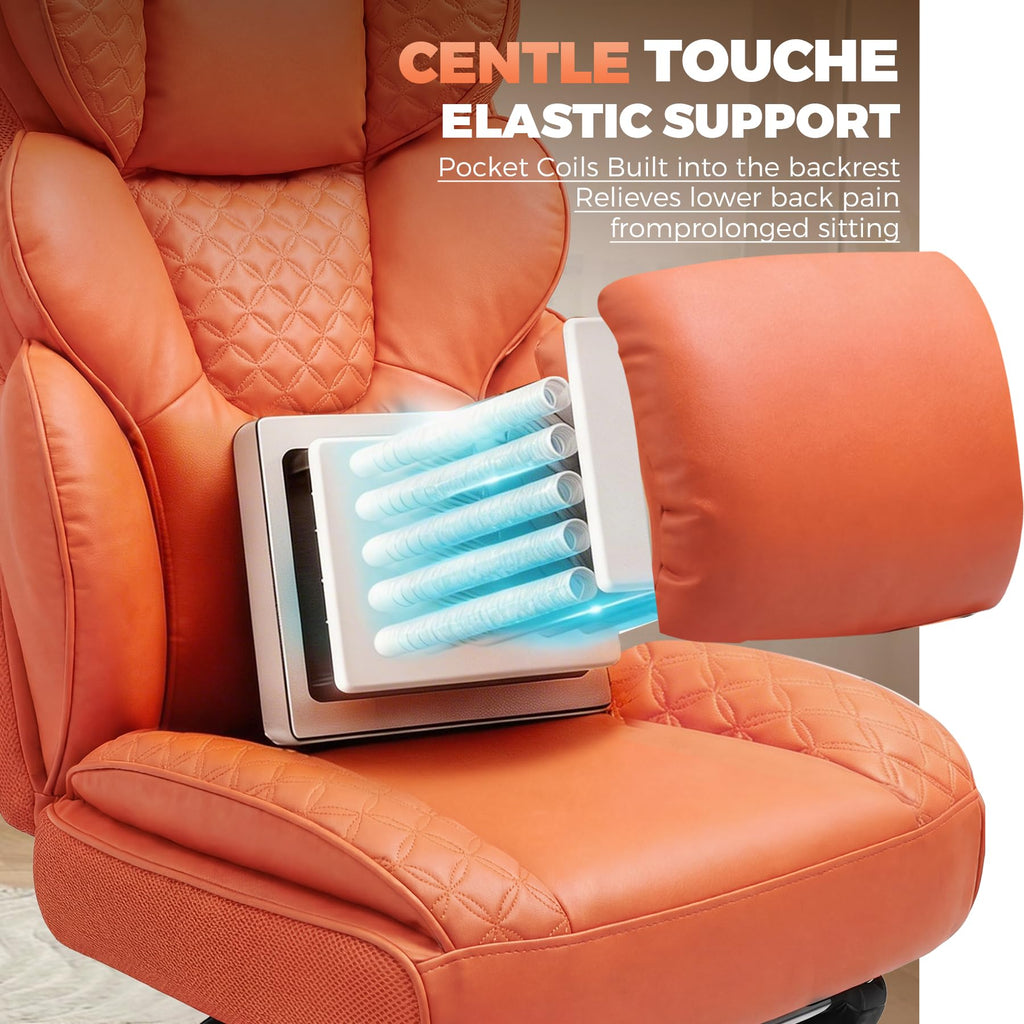 Big and Tall High Back Executive Chair with Footrest W319