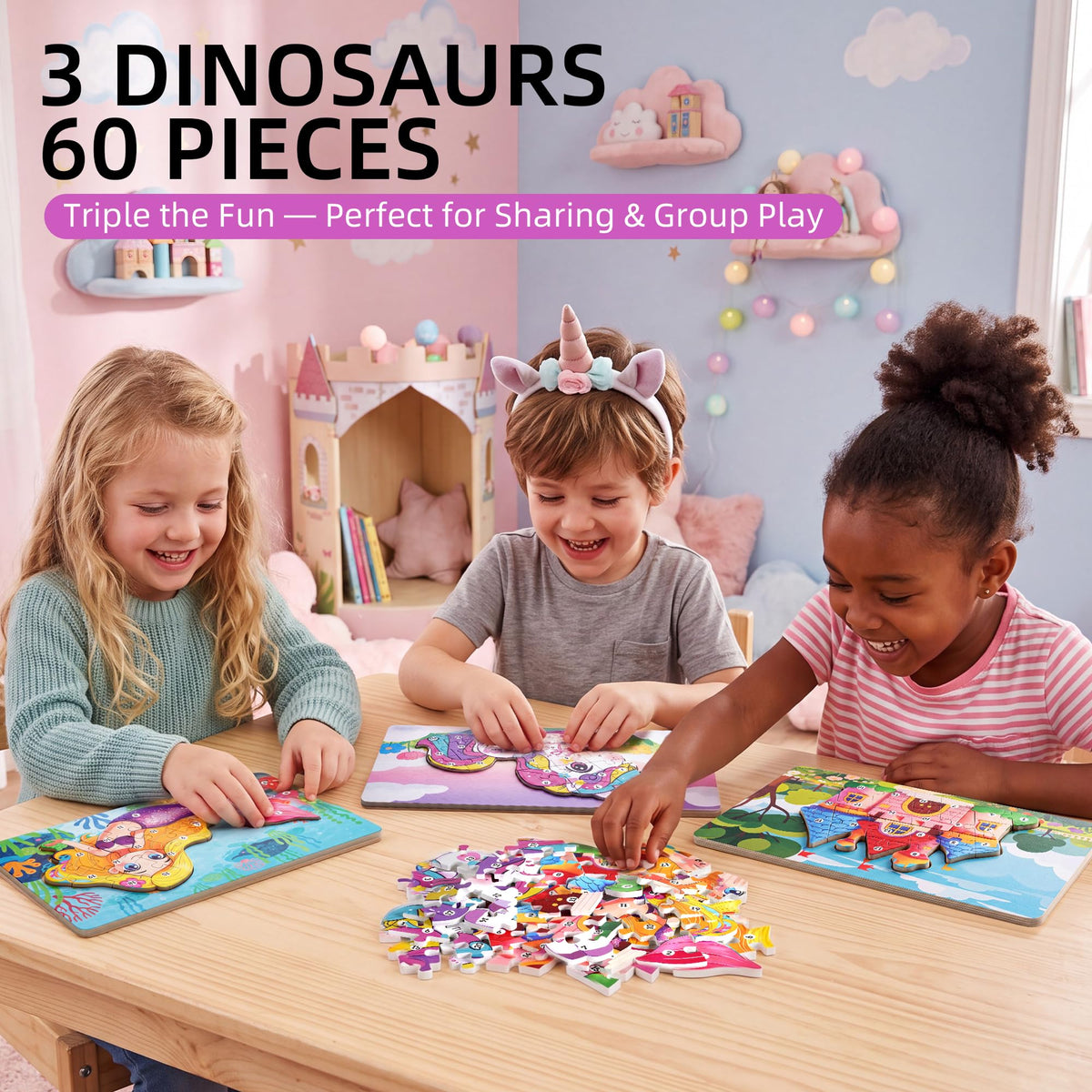 Wooden Puzzle for Toddlers Age 3-5 K701198