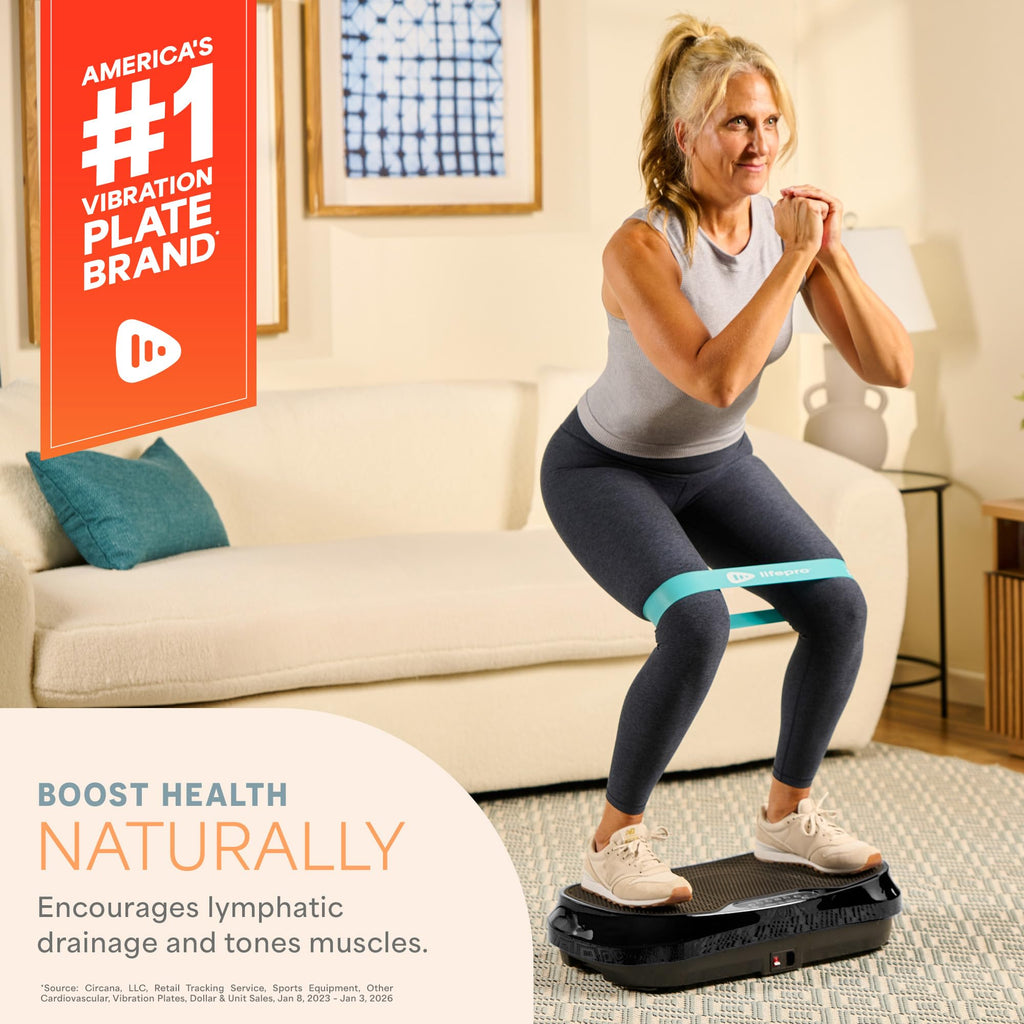 Mini Vibration Plate Exercise Machine with Resistance Bands C58184