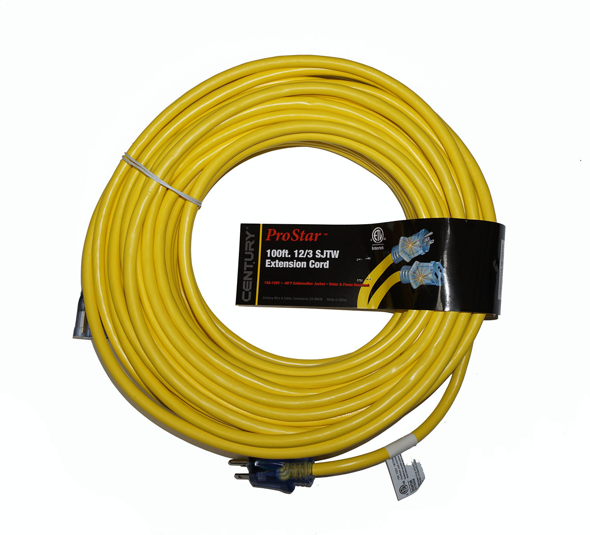 12 Gauge 3 Conductor 100 Foot Lighted Ends Extension Cord Z469