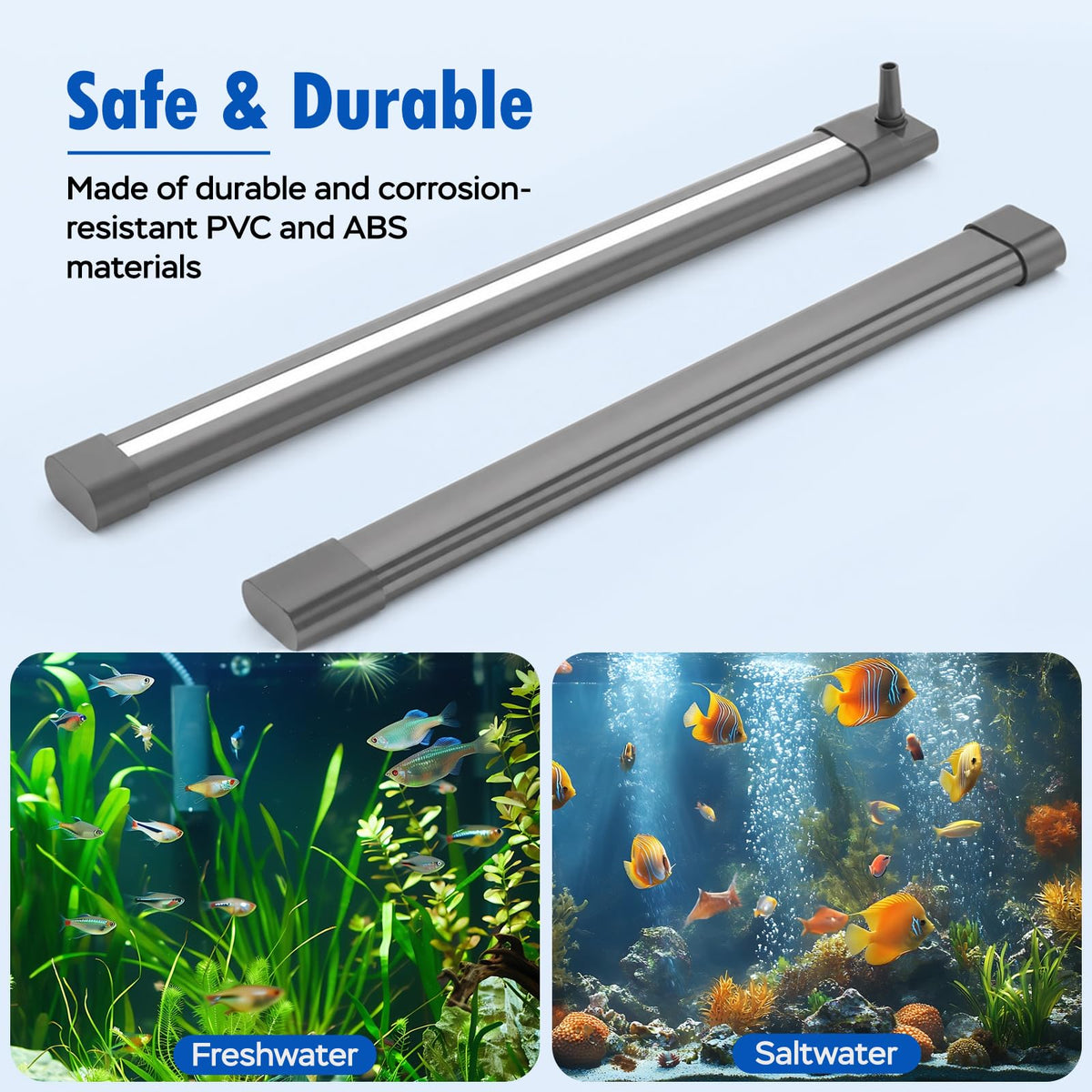 Aquarium Air Bubble Strip, Fine Bubble Wall Air Stone Bar (6.3 Inch) K835185
