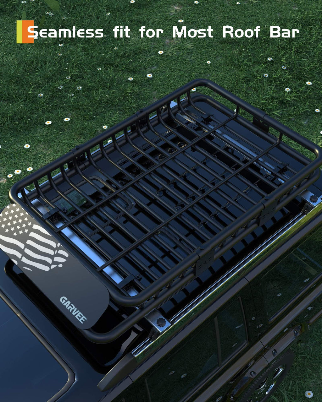 46" x 36" 200 Lbs Capacity Roof Rack Cargo Carrier Basket L115279
