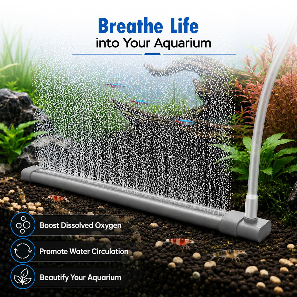 Aquarium Air Bubble Strip, Fine Bubble Wall Air Stone Bar (6.3 Inch) K835185
