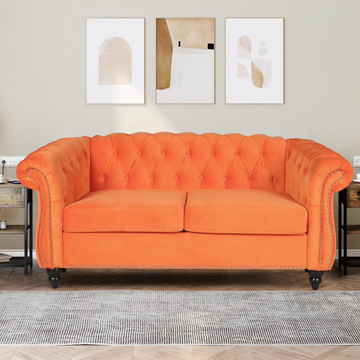Tufted Velvet 2 Seater Sofa A74854