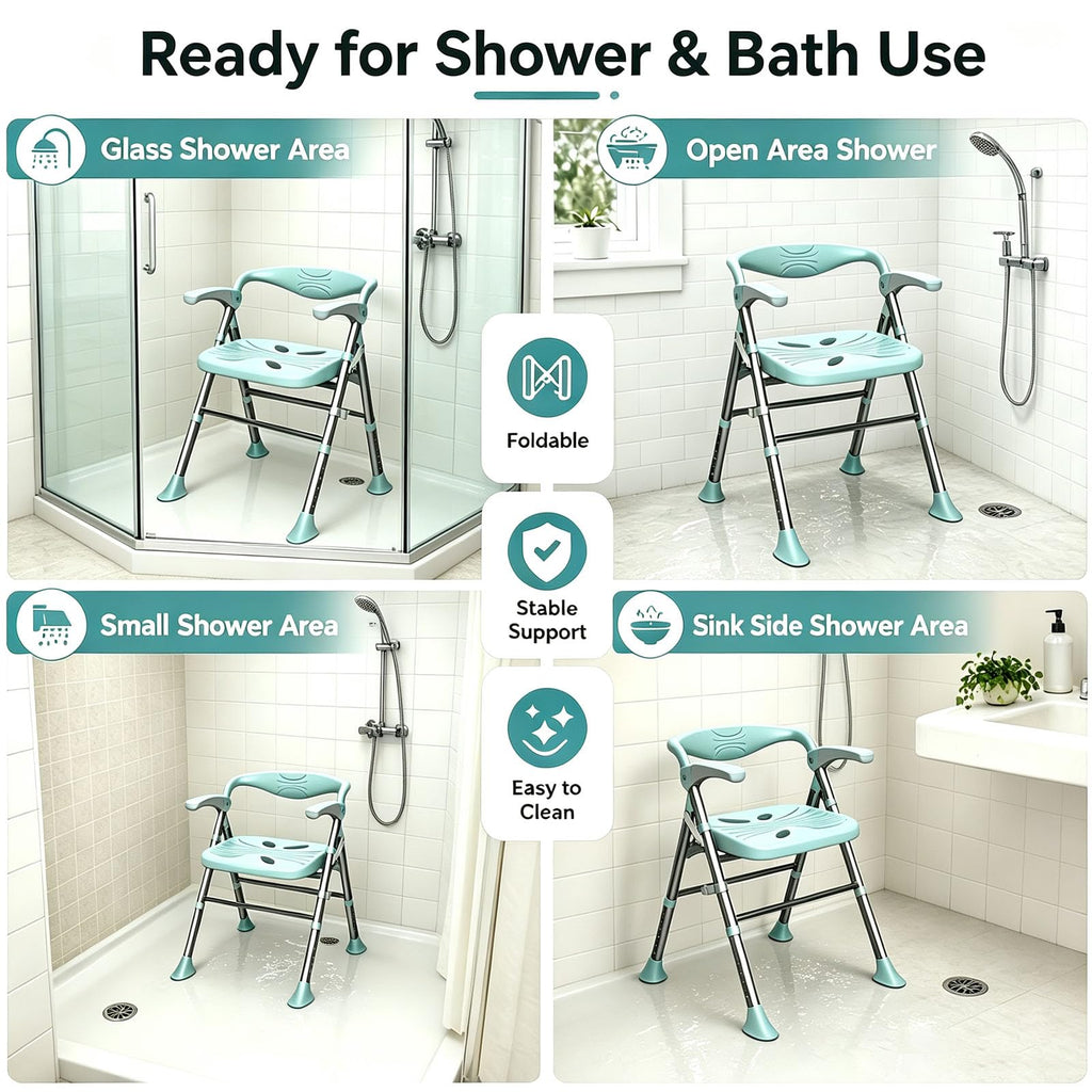 Heavy Duty Shower Chair with Arms and Back P18122