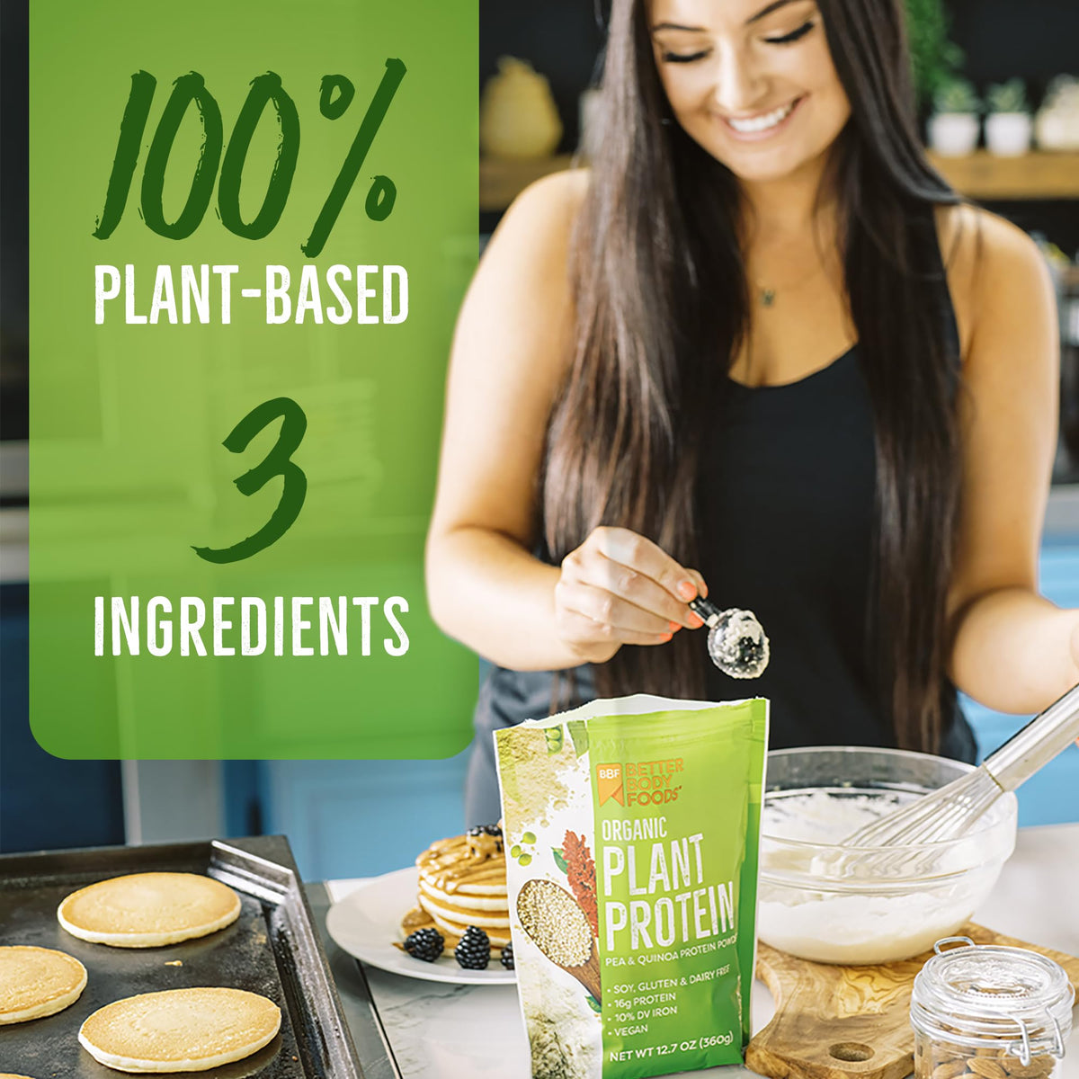 Organic Plant Protein Powder 12.7 Oz Unflavored Isolate C508276