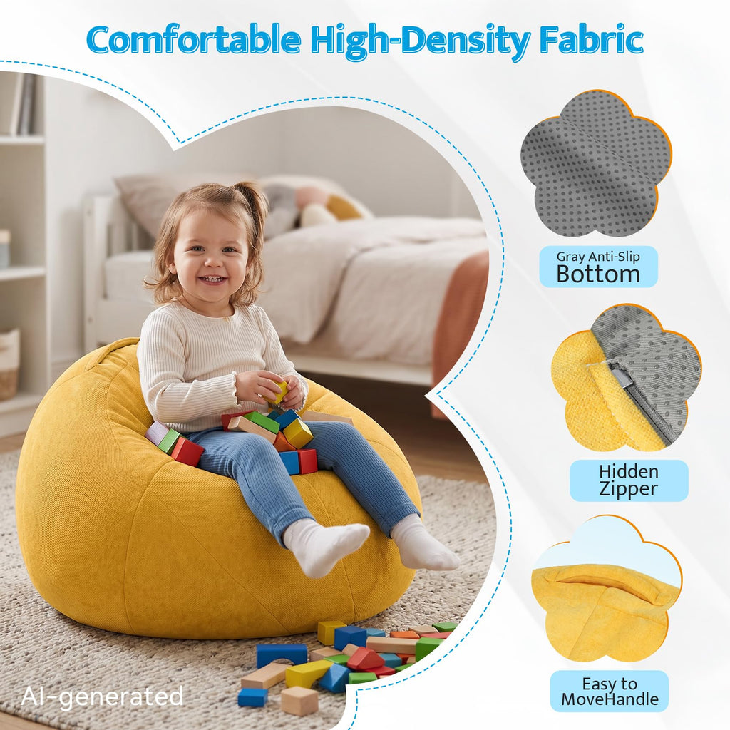 Kids Bean Bag Chair with Armrests F7842