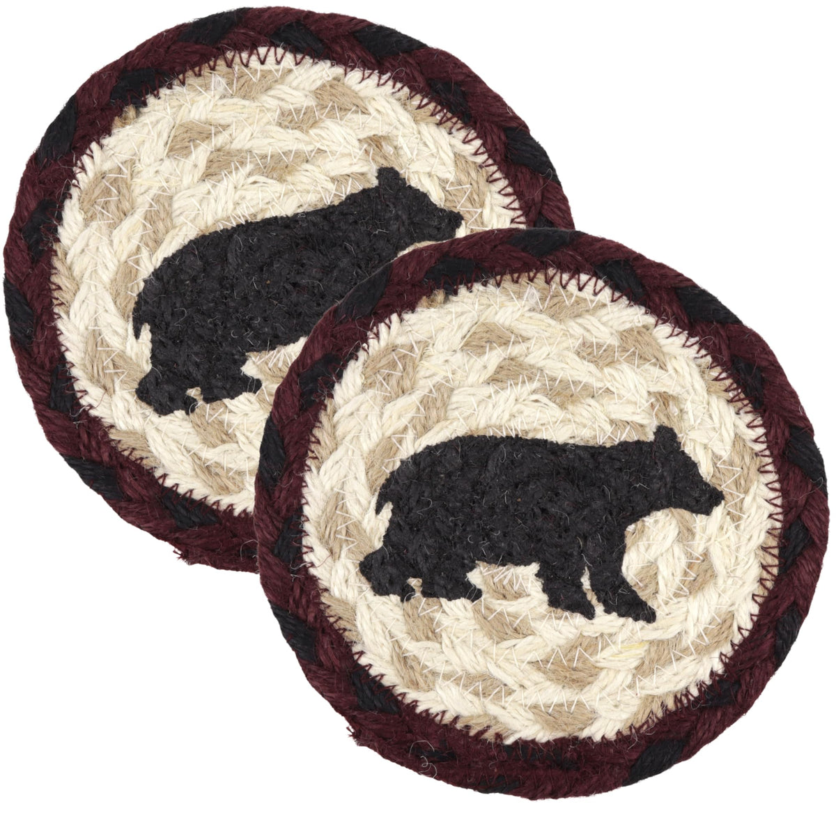 Braided Jute Woven Coaster Set of 2 Y437