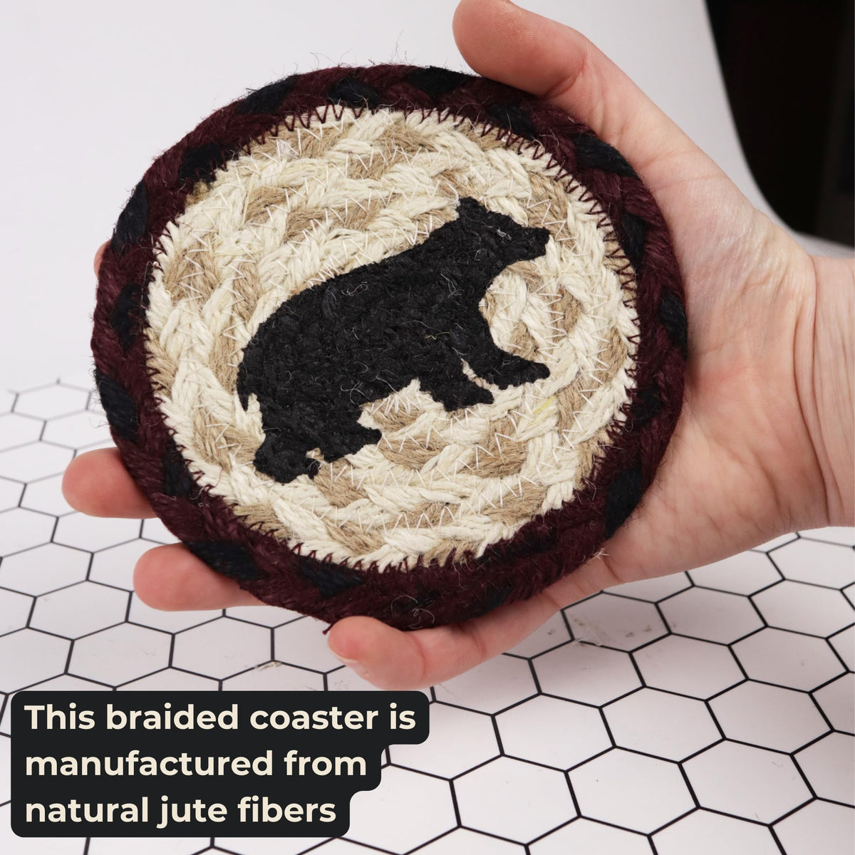 Braided Jute Woven Coaster Set of 2 Y437