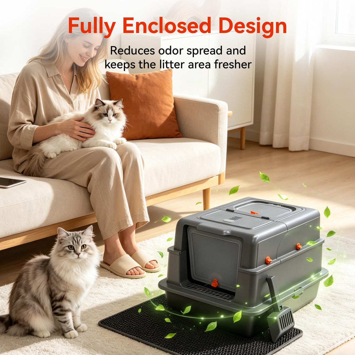 2 Pack XXXL Stainless Steel Litter Box with Lid Q1224