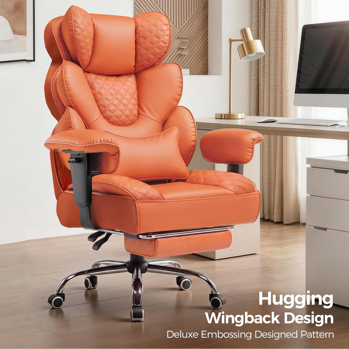 Big and Tall High Back Executive Chair with Footrest W319