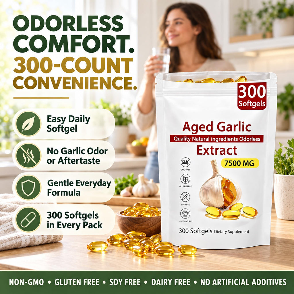300 Count Garlic Supplement Softgels Z28308