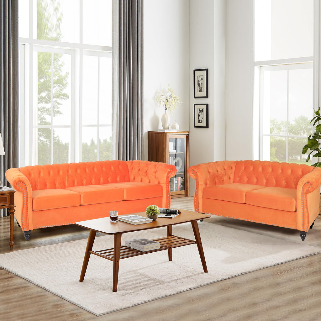 Tufted Velvet 2 Seater Sofa A74854