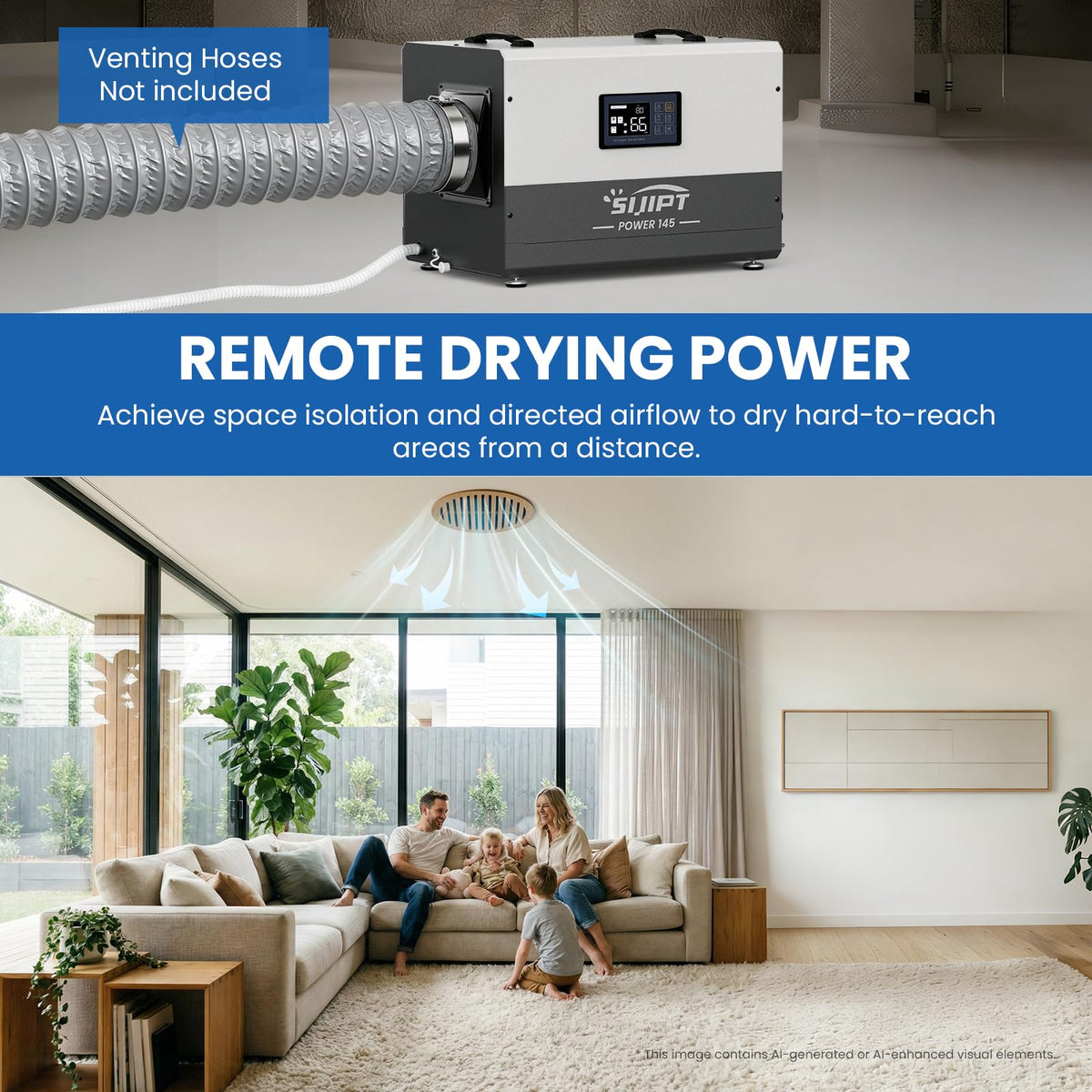 145 Pints Commercial Dehumidifier with Pump & Drain V226