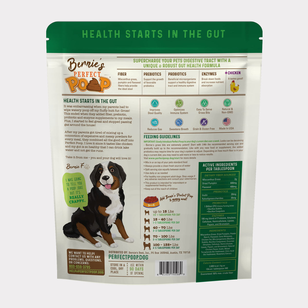 Dog Digestion Supplement, Chicken, 30 oz Q7825