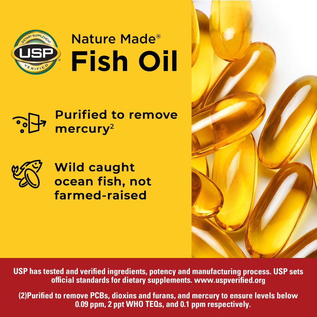 Fish Oil Omega 3 Supplements 1000mg Softgels R139394