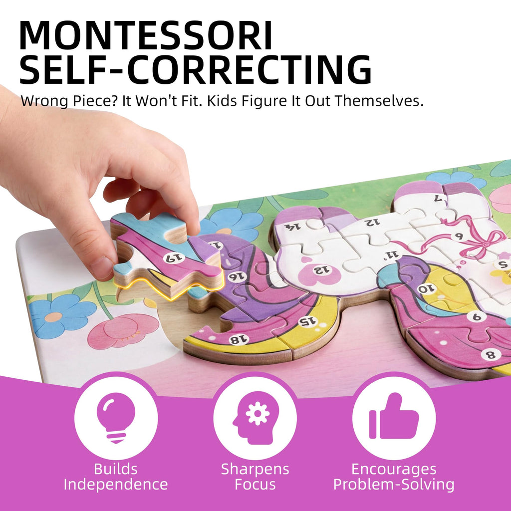 Wooden Puzzle for Toddlers Age 3-5 K701198