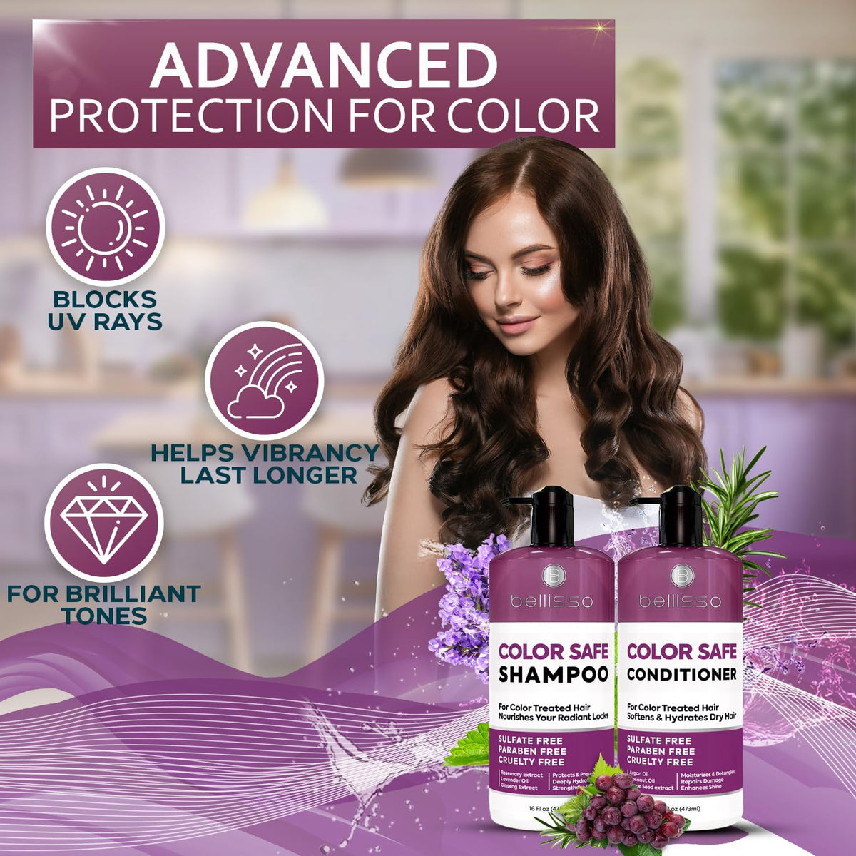 Color Safe Shampoo and Conditioner Set Sulfate Paraben Free O507842
