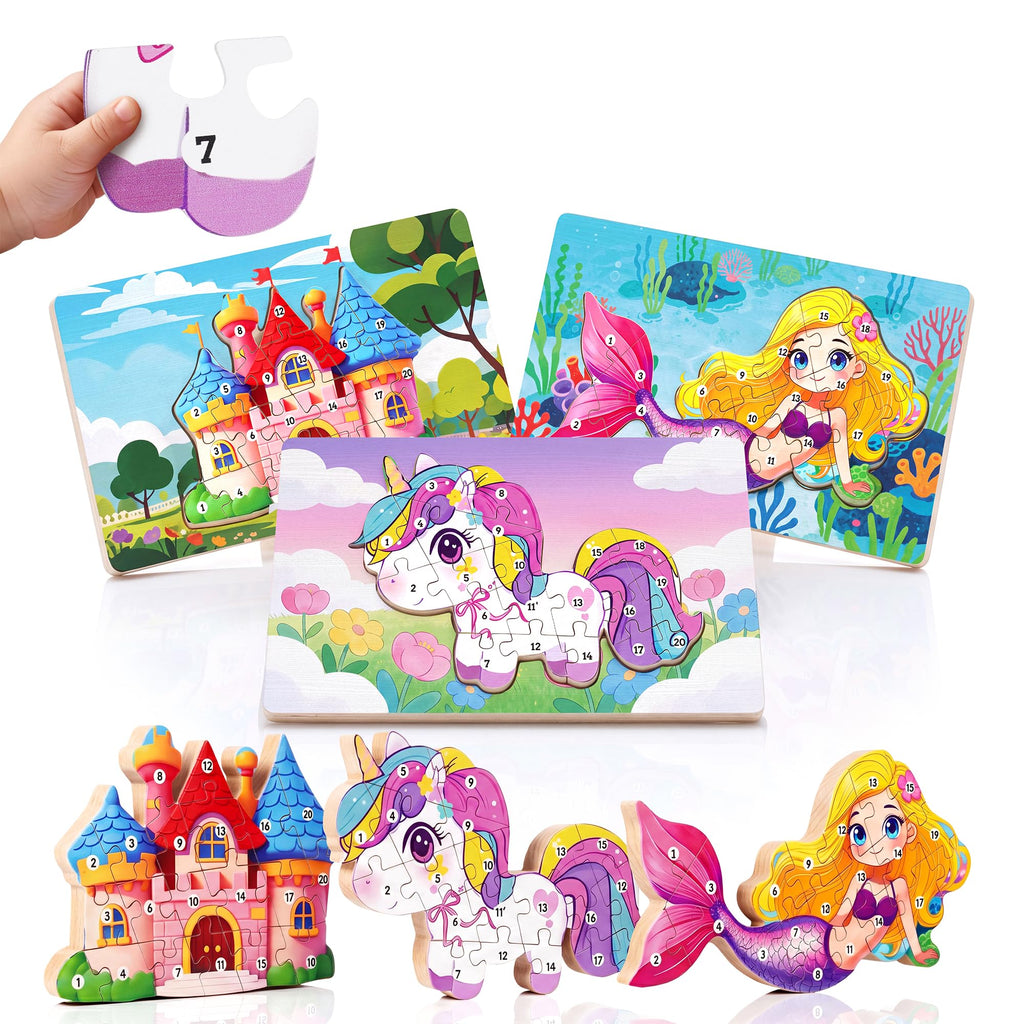Wooden Puzzle for Toddlers Age 3-5 K701198