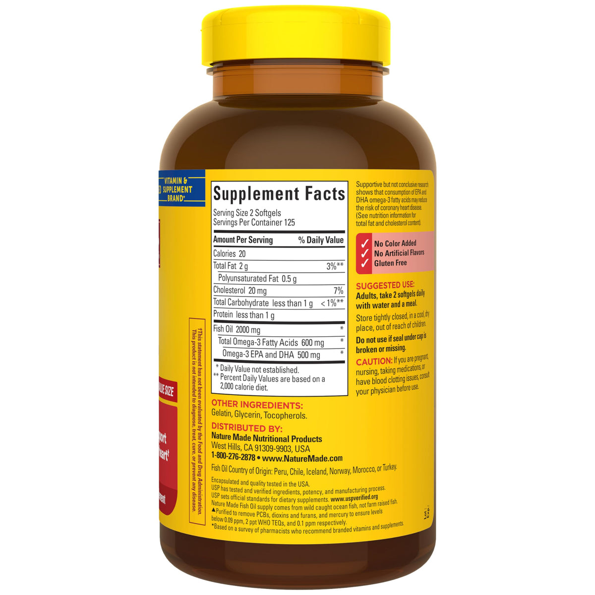Fish Oil Omega 3 Supplements 1000mg Softgels R139394