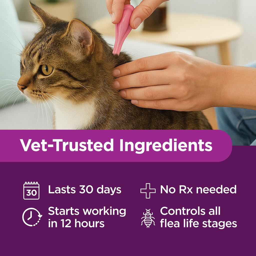 Flea Treatment for Small & Medium Cats 5-9 lbs, 6 Doses Q36704