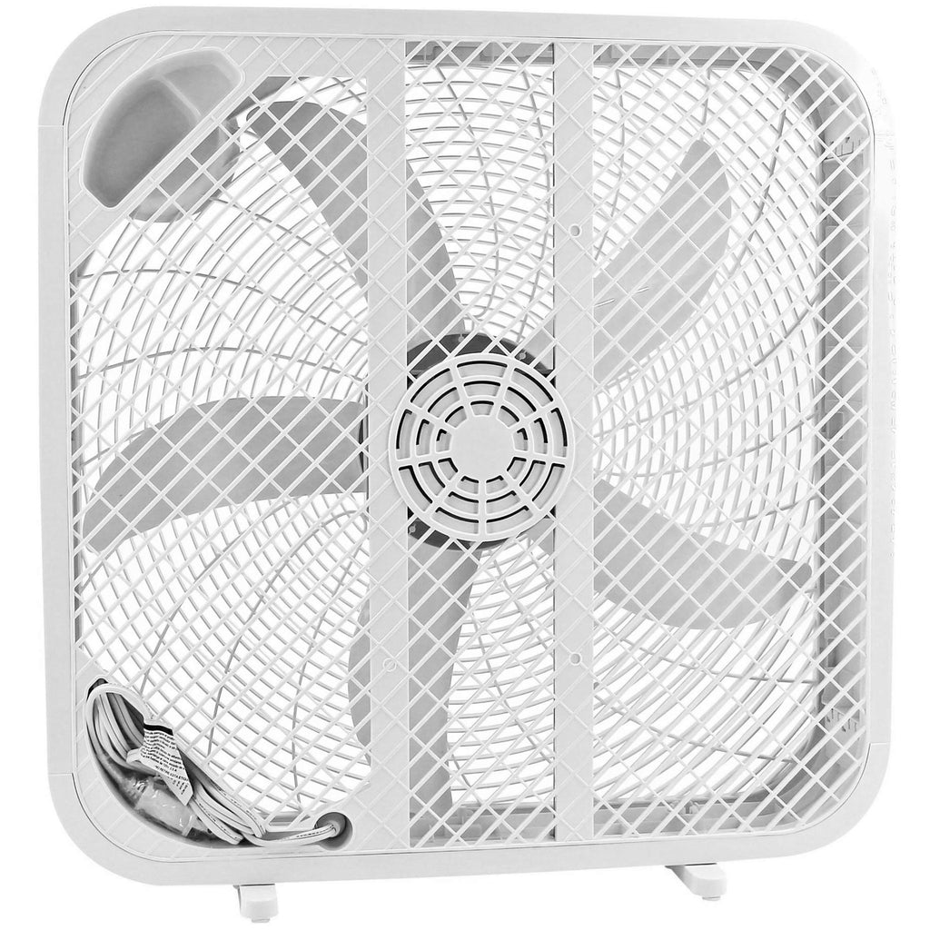 20" Box Fan, 3 Settings, Carry Handle, White Q92268