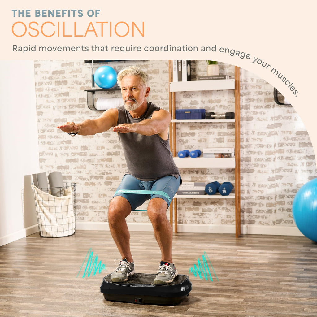 Mini Vibration Plate Exercise Machine with Resistance Bands C58184