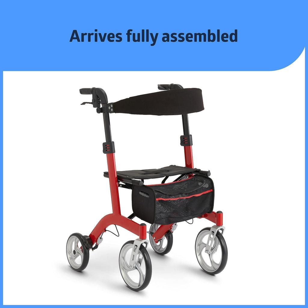 Lightweight Rollator with Backrest F63744