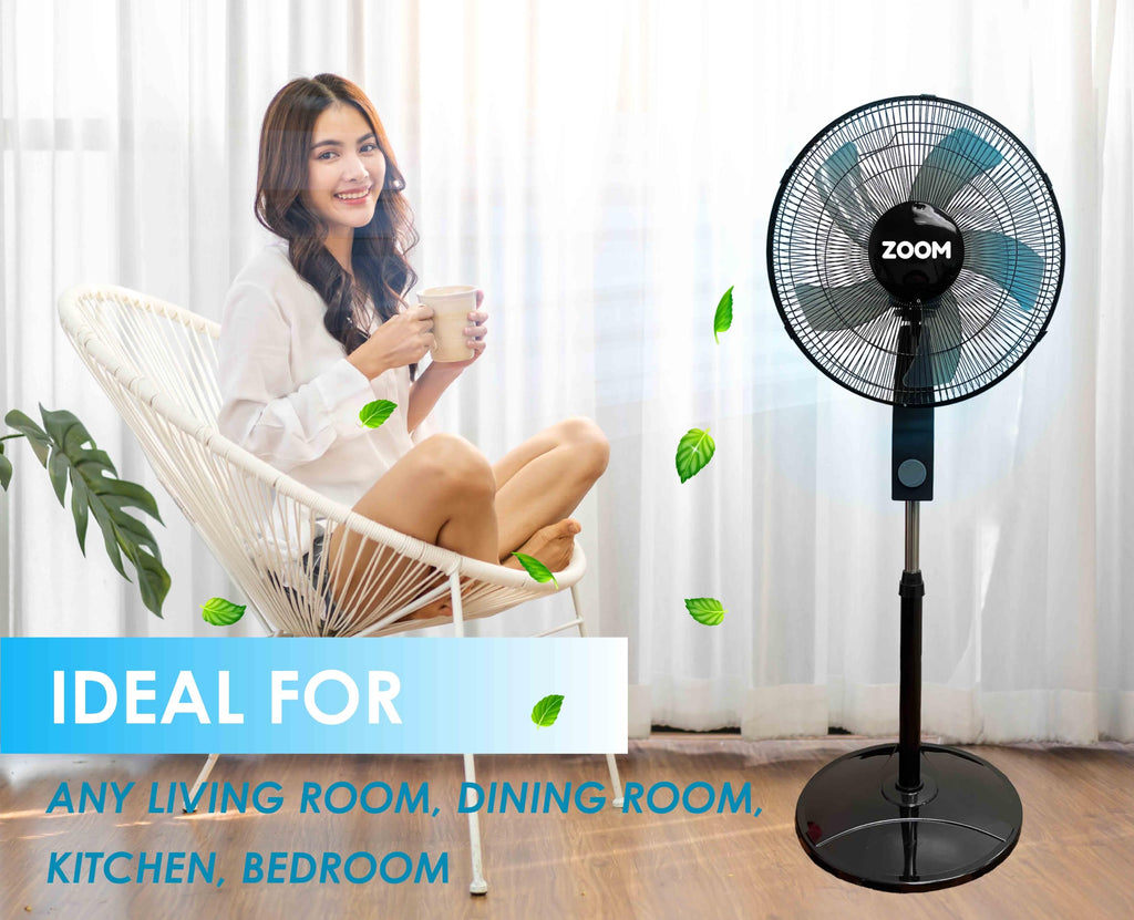 Black 2 Pack 16 inch Pedestal Stand Fan H86231