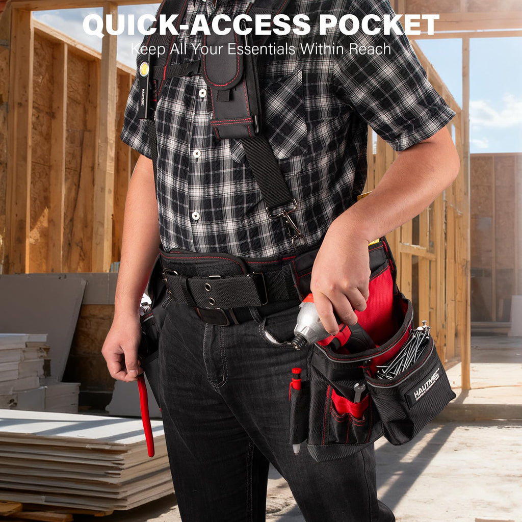 Heavy Duty 19-Pocket Tool Belt with Suspenders K120