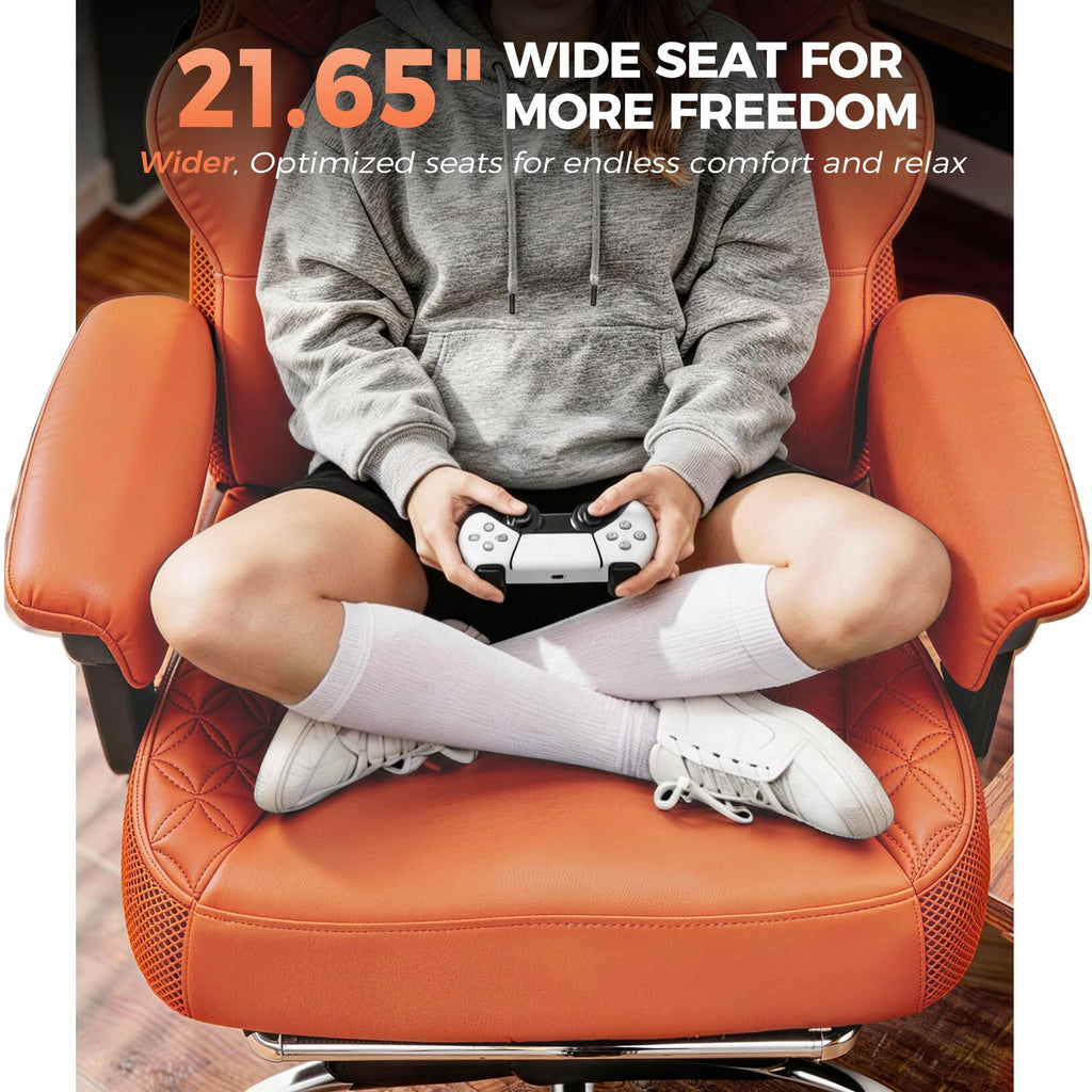 Big and Tall High Back Executive Chair with Footrest W319