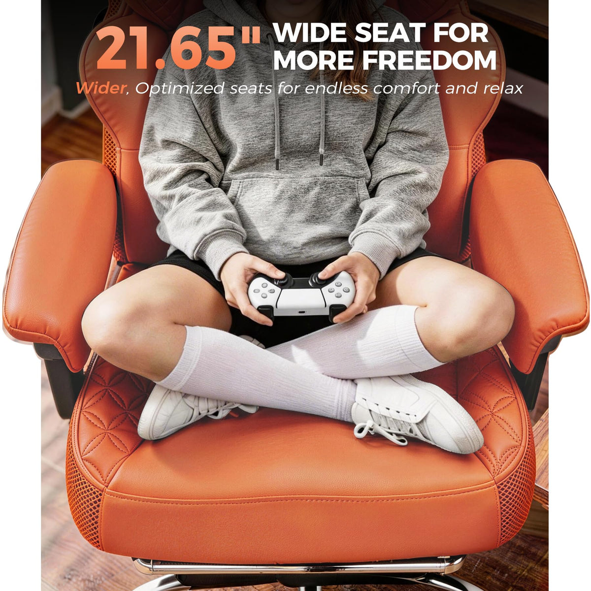 Big and Tall High Back Executive Chair with Footrest W319