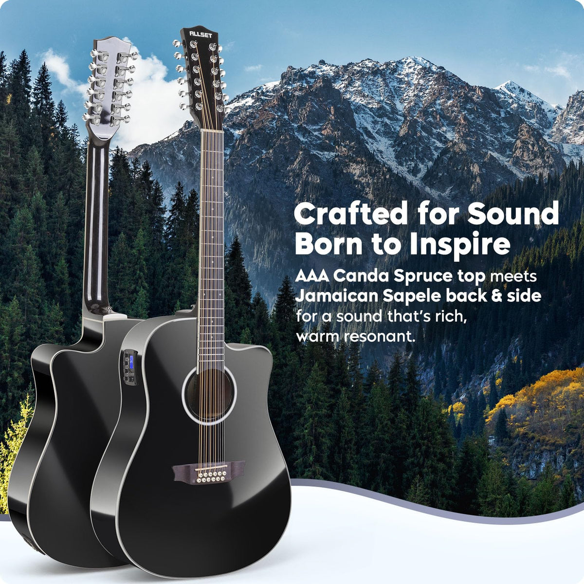 12 String Acoustic Electric Guitar Q655