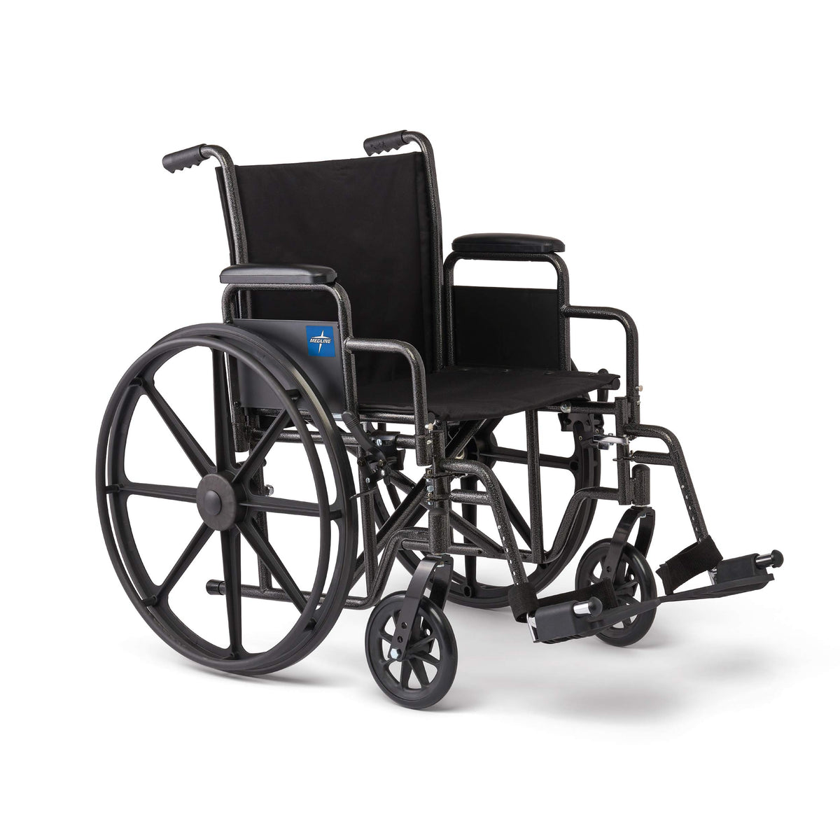 Folding Wheelchair with Swing-Back Desk-Length Arms and Swing-Away Footrests C79427